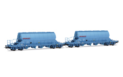 Jouef HJ6230 - H0 - 2-tlg. Set Schwenkdachwagen Taoos, NACCO, Ep. VI